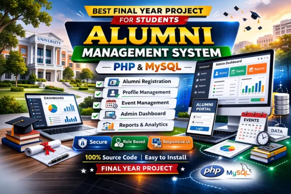 Alumni Management System Project in PHP and MySQL