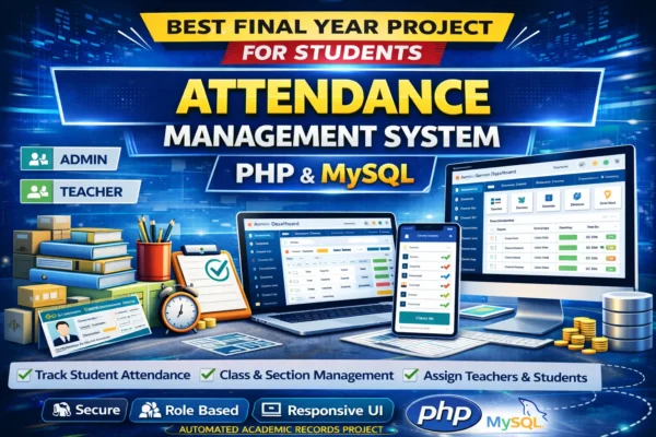 Best Attendance Management System Using PHP & MYSQL