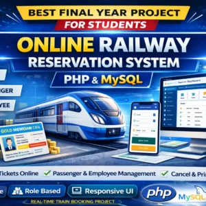 Best Online Railway Reservation System Project in PHP and MySQL