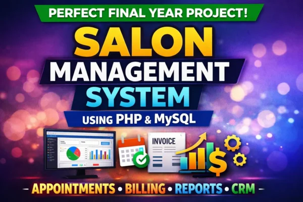 Best Salon Management System Using PHP and MYSQL