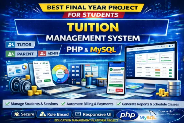 Best Tuition Management System Using PHP & MYSQL