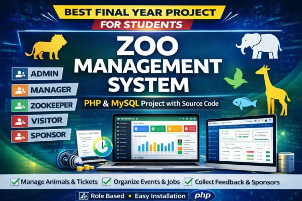 Best Zoo Management System Using PHP & MYSQL