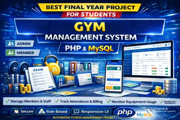Best Gym Management System in PHP with MySQL | Complete Project