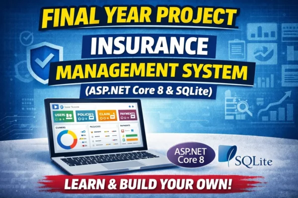 Insurance Management System Project (ASP.NET Core, SQLite) – Final Year Ready