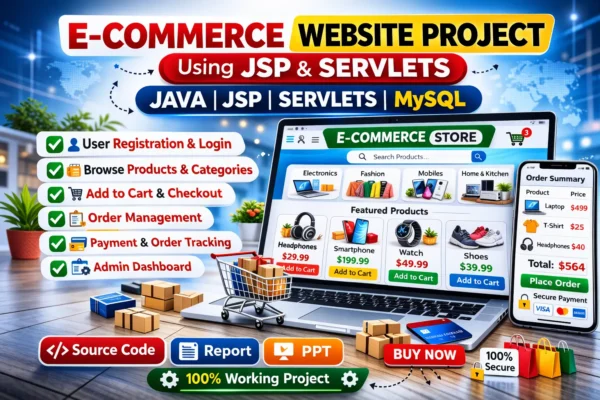 E-Commerce Website Project in Java Servlets (JSP) with Source Code