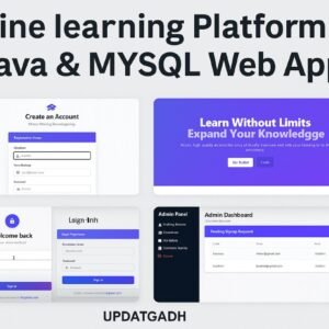 Online Learning Platform in JSP & Java J2EE with Source Code