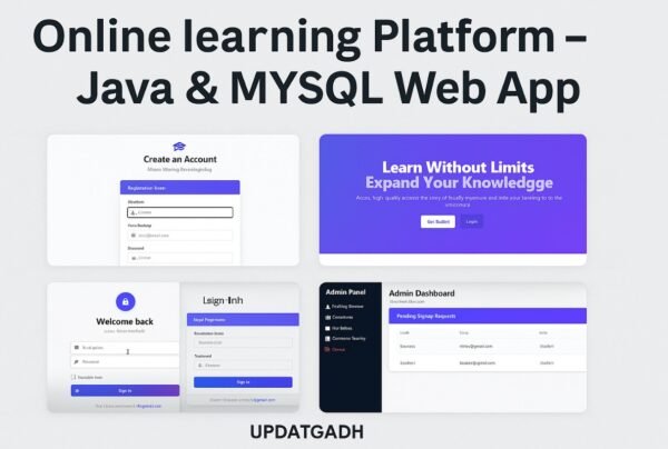 Online Learning Platform in JSP & Java J2EE with Source Code