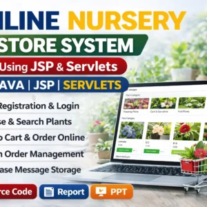 Online Nursery Store System Using JSP & Servlets with Source Code