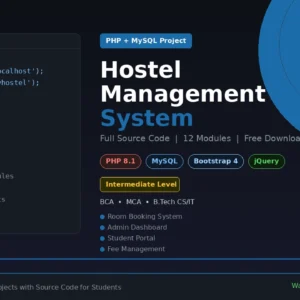 Hostel Management System in PHP & MySQL with Source Code