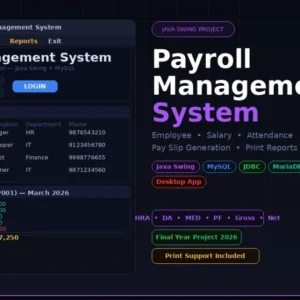 Payroll Management System in Java Swing