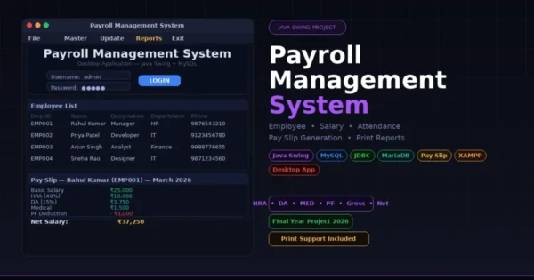 Payroll Management System in Java Swing